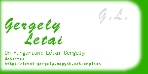gergely letai business card